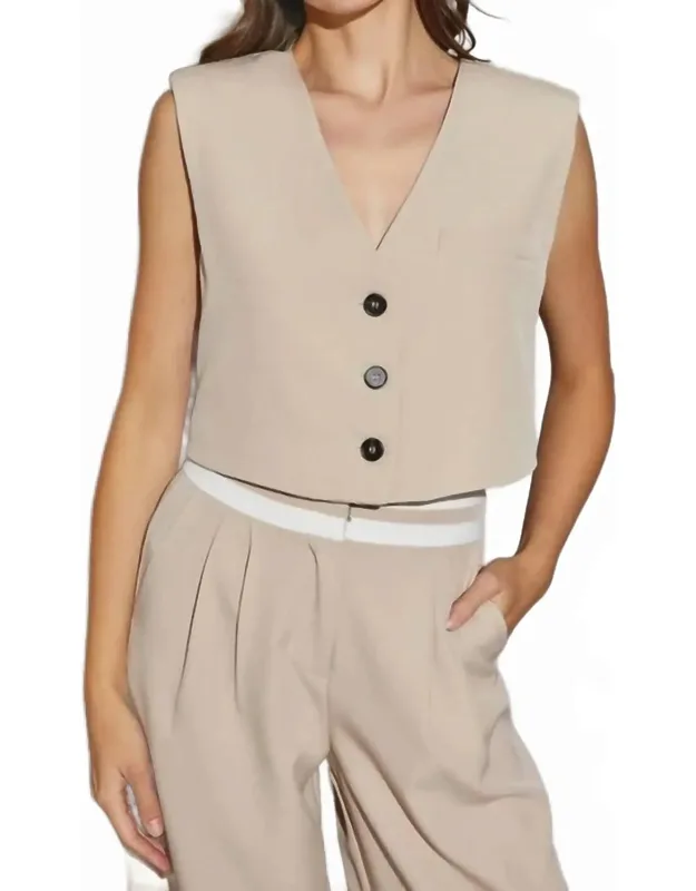 Vest & Wide Leg Pants Set