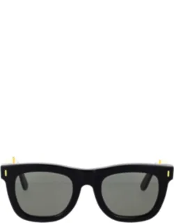 Retrosuperfuture Sunglasses Black Dark Gray Square Acetate