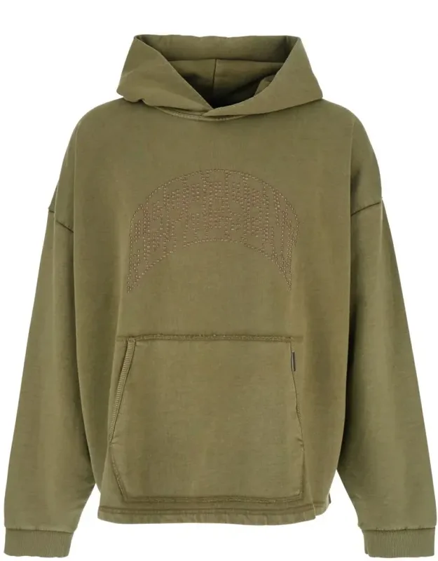 Sweatshirt With Logo Lettering On The Front And Faded Effect In Cotton