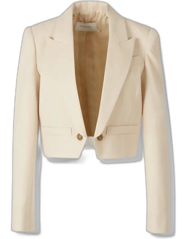 Cropped Wool Blazer