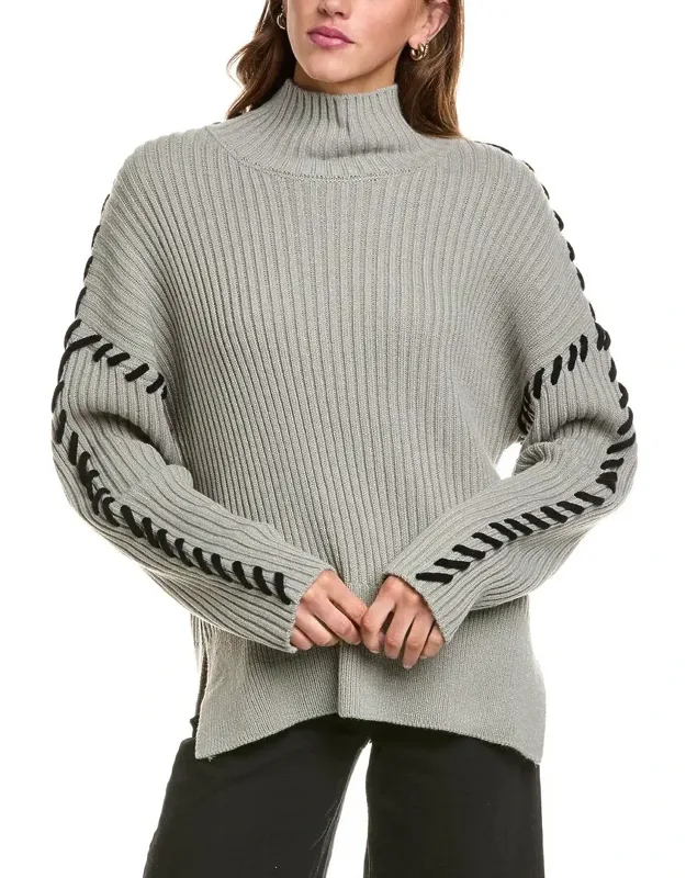 Whipstitch Turtleneck Sweater
