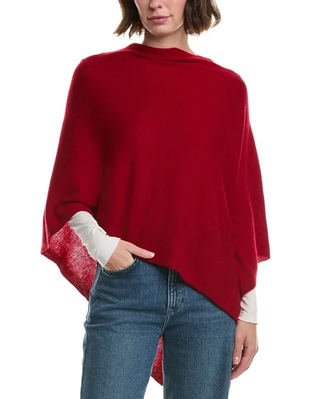 Jersey Solid Wool & Cashmere-blend Poncho