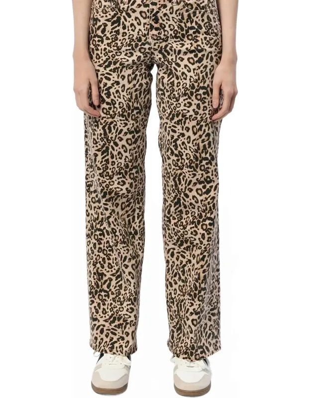 Leopard Straight Leg Jeans