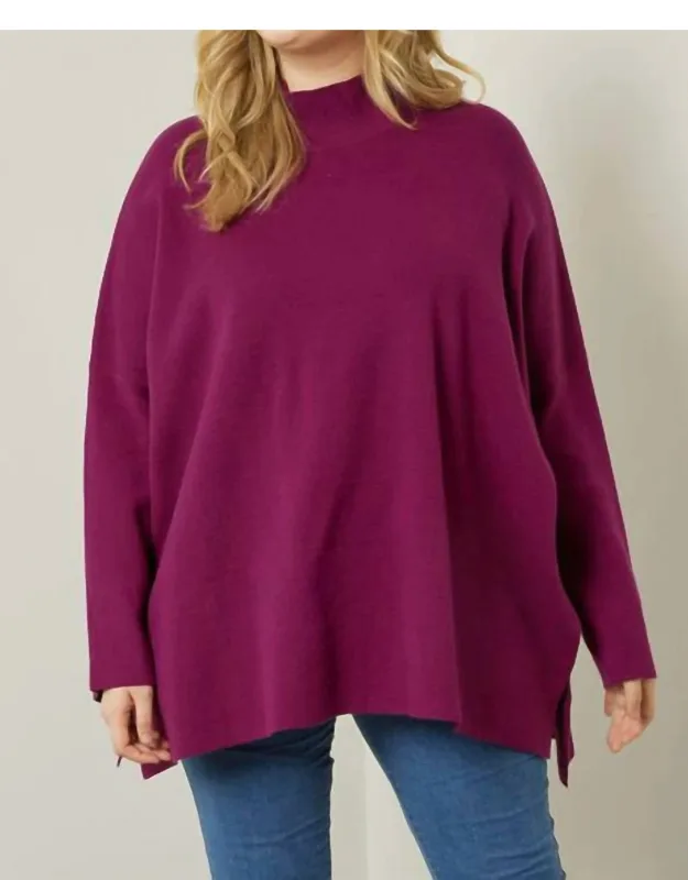 Mock Neck Sweater Top