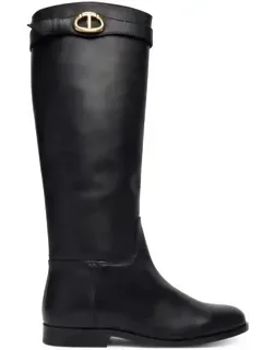 Boots - Smooth Natural Leather, High Shaft