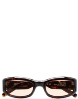 Sunglasses Havana Brown Cat-eye Acetate 55 Mm Lens Width, 22 Mm Bridge Length
