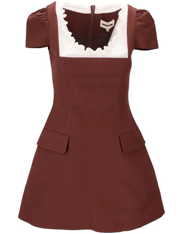 Scalloped Short Sleeve Dress