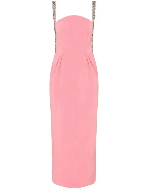Dress With Embellished Straps And Side Slip Pockets