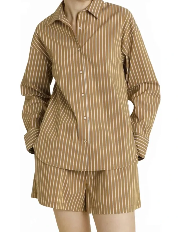 Button Down Top And Short Set