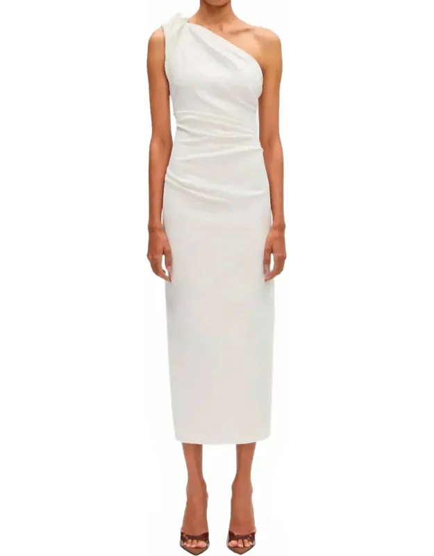 Aubree One Shoulder Midi Dress