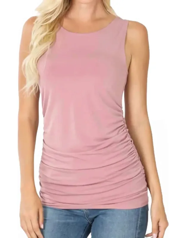 Ity Side Ruched Sleeveless Top