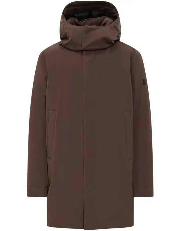 Parka With Hood And Hidden Closure