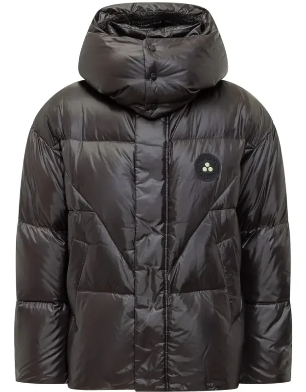 Glossy Hooded Down Jacket