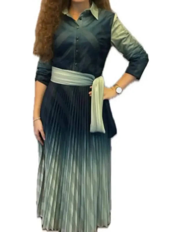 Pleated Midi Dress