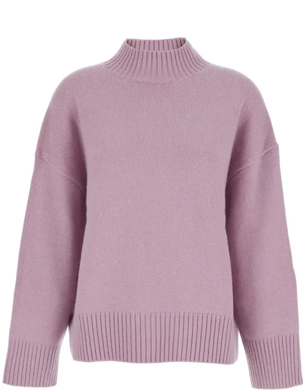 Turtleneck Sweater With Dropped Shoulder In Cashmere