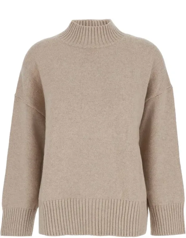 Turtleneck Sweater With Dropped Shoulder In Cashmere