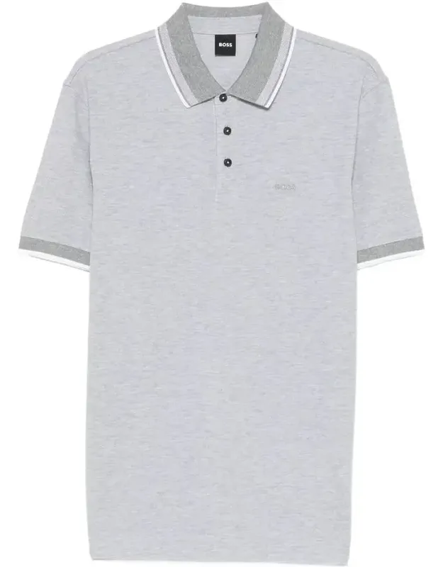 Boss Sweater With Button Fastening And Short Sleeves