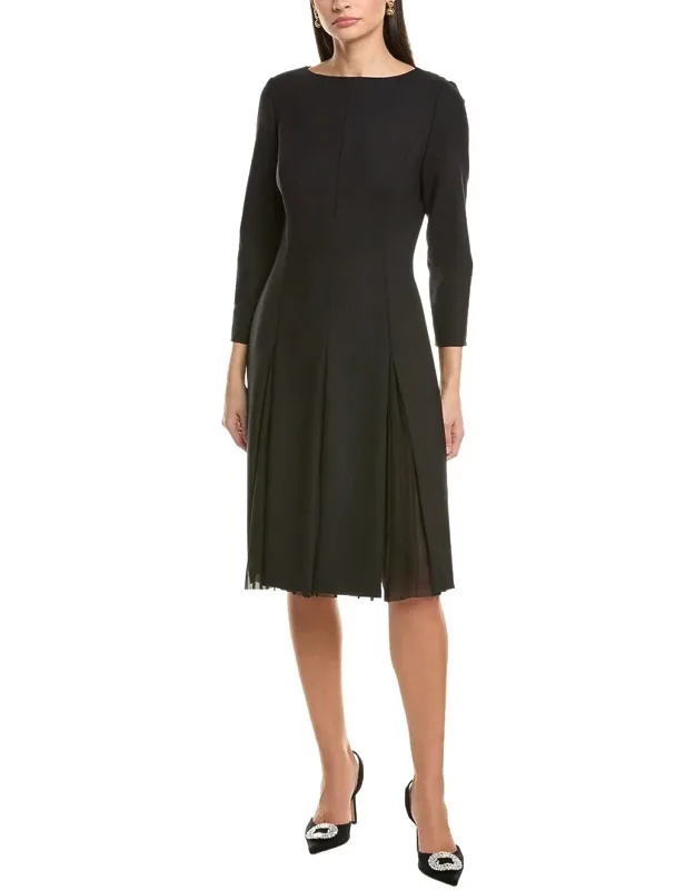 Wool & Silk-blend Sheath Dress