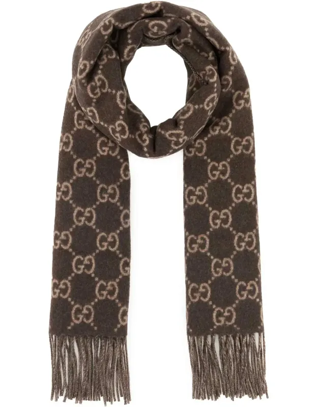 Embroidered Cashmere Scarf