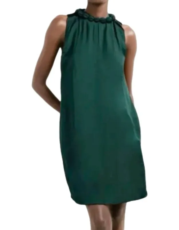 Neckline Accent Mini Shift Dress