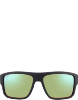 Taxman Green Mirror Polarized Glass Square Sunglasses