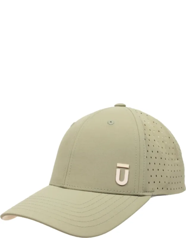 Perforated Nylon Cap With 3d Rubber Logo And Elastic Backstrap
