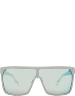 Flynn Happy Bronze Platinum Mirror Shield Sunglasses