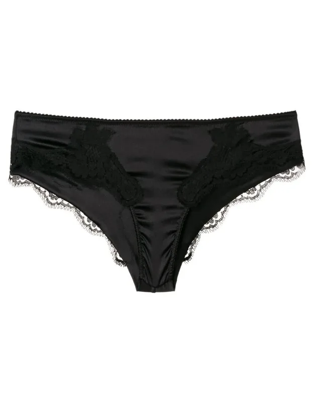 Satin Briefs With Lace Details