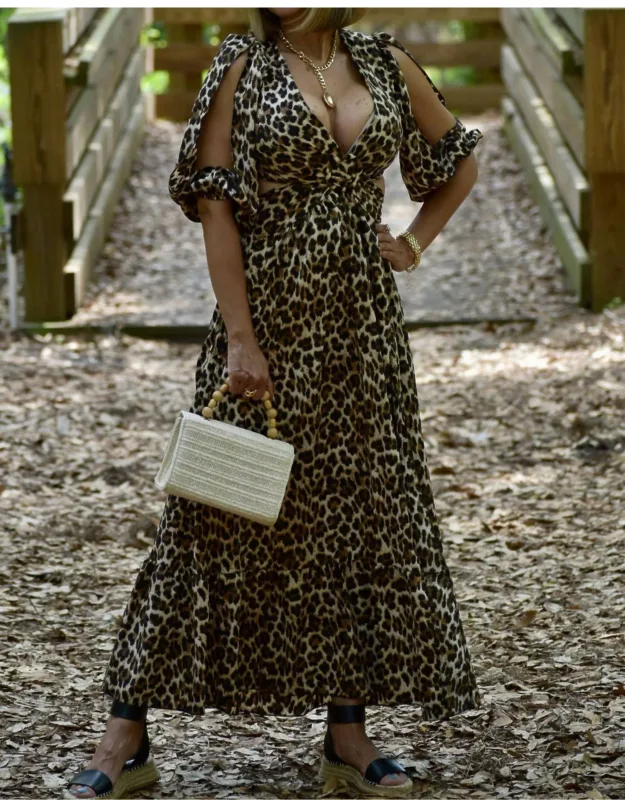 Leopard Print Maxi Dress