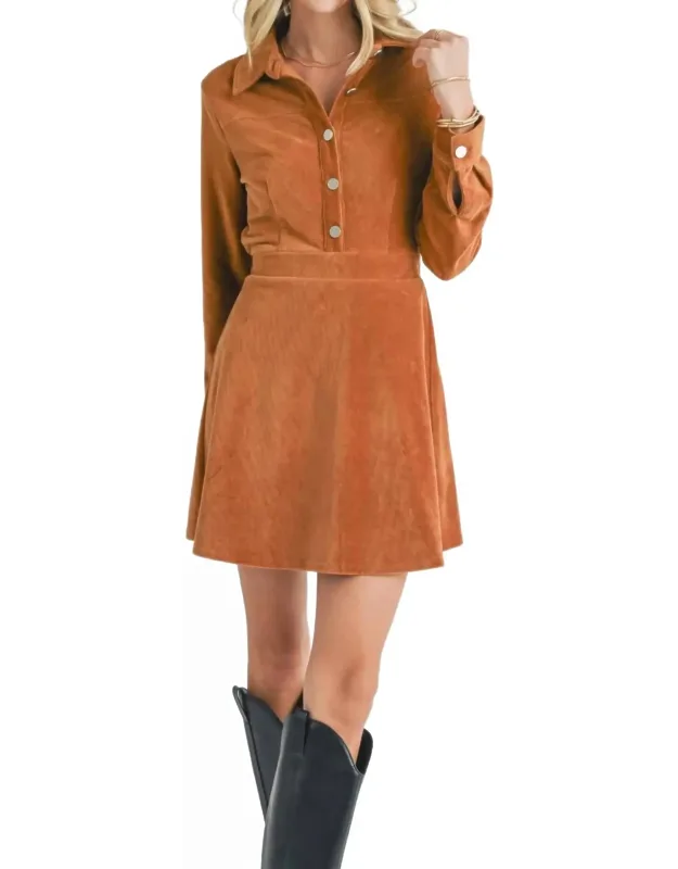 Morrison Cord Shirt Mini Dress
