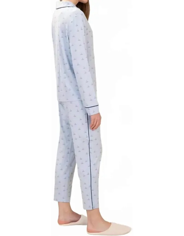 Bamboo Pajama Set In Boats
