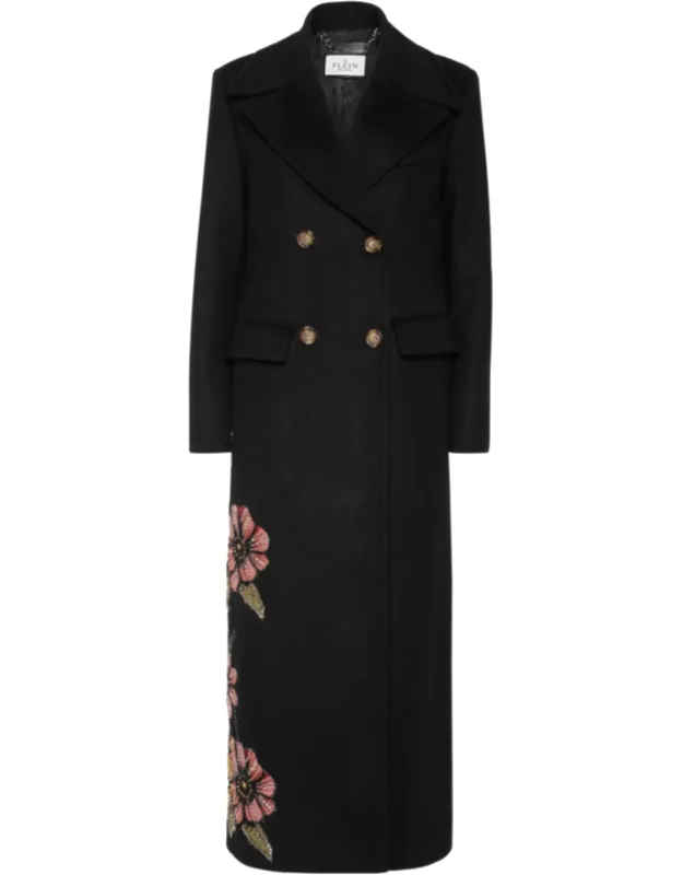 Embroidered Long Coat