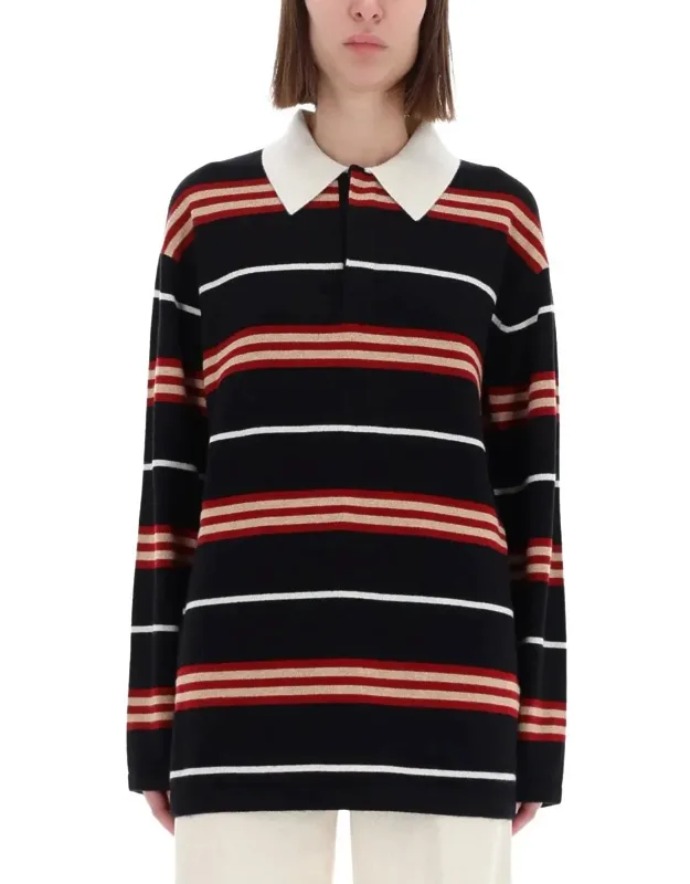 Striped Rugby Polo Shirt