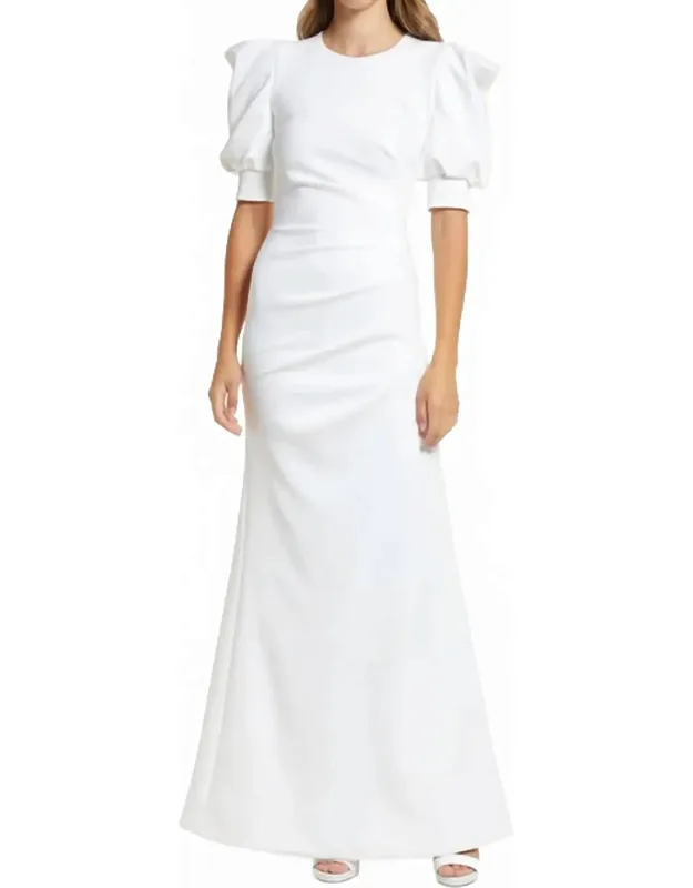 Puff Sleeve Maxi Dress