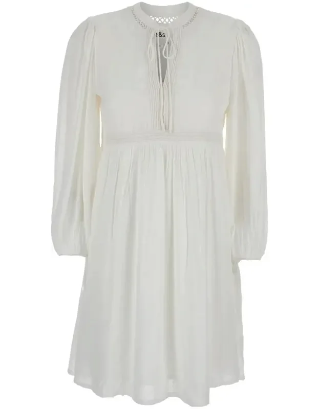 Crewneck Dress With Knot Closure On The Front