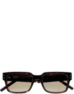Kaleos Havana Gray Rectangle Acetate 54mm Lens, 21mm Bridge, 155mm Rods