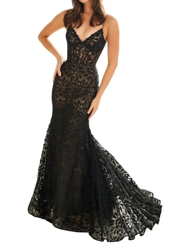 Lace Mermaid Prom Dress