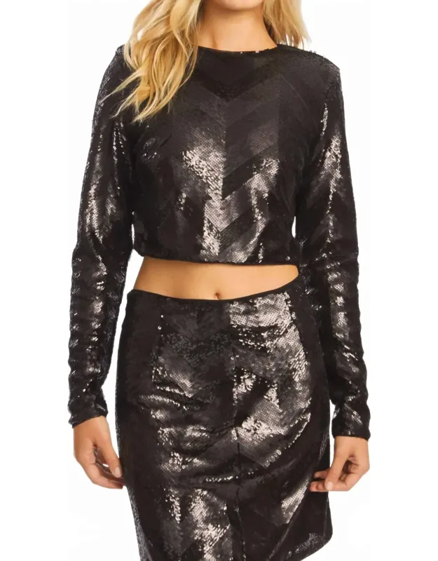 Sequin Long Sleeve Top