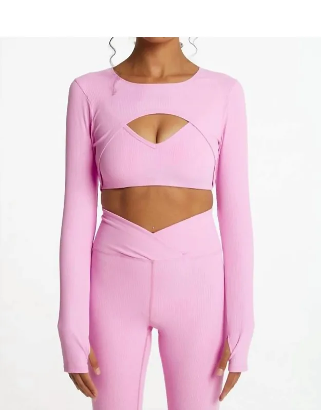 Ribbed Active Shrug Top