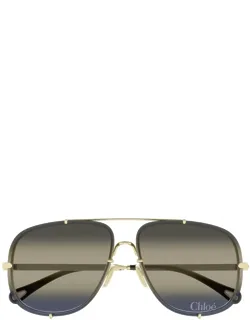Chloé Sunglasses Aviator Gold Metal
