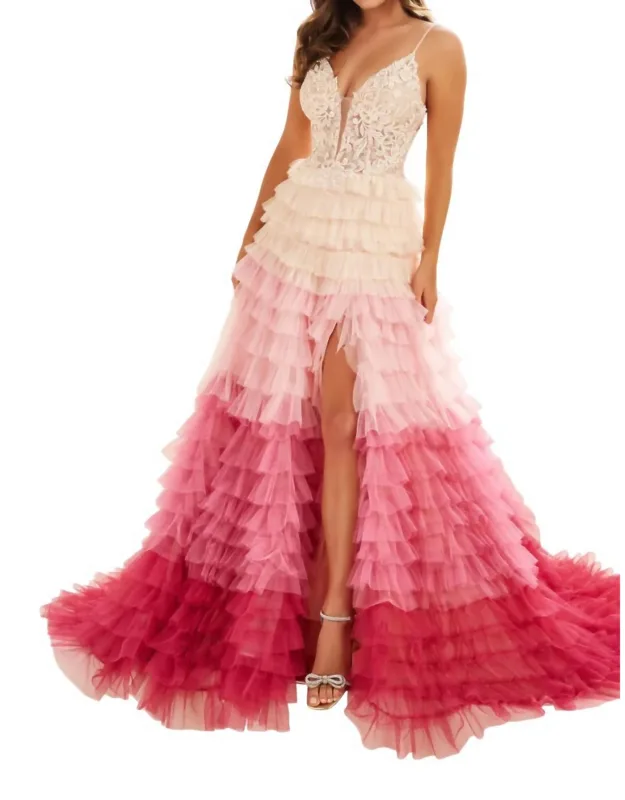 Layered Tulle A-line Prom Dress