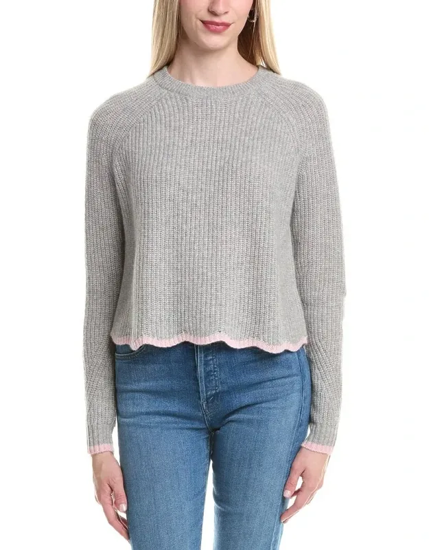 Tipped Scallop Shaker Sweater