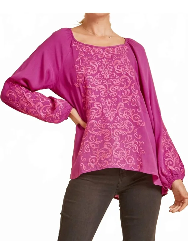 Tonal Embroidered Blouse