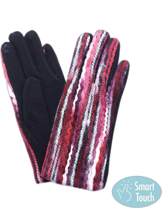 Yarn Embroidered Smart Touch Gloves