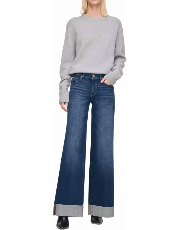 Hepburn Wide Leg Mid Rise Jeans