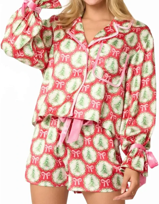 Christmas Jammies Top And Short Set