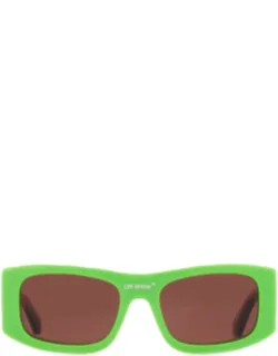 Lucio Brown Rectangular Sunglasses