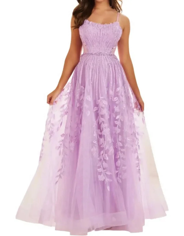 Glitter Tulle Prom Dress