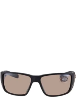 Blackfin Pro Copper Silver Mirror Polarized Rectangular Sunglasses