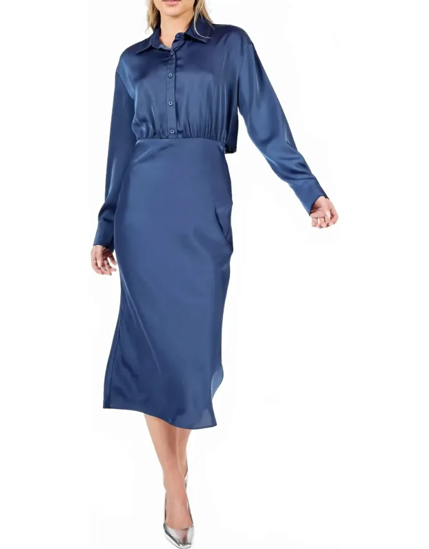 Last Night Shirt Midi Dress
